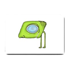 Funny Alien Monster Character Small Door Mat by dflcprints