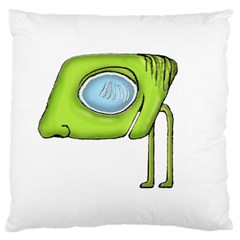 Funny Alien Monster Character Large Cushion Case (two Sided)  by dflcprints