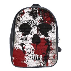 Skull Grunge Graffiti  School Bag (xl) by OCDesignss