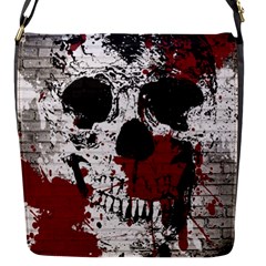 Skull Grunge Graffiti  Flap Closure Messenger Bag (small)