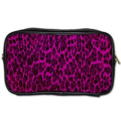 Pink Leopard  Travel Toiletry Bag (one Side) by OCDesignss