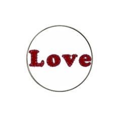 Love Typography Text Word Golf Ball Marker 4 Pack (for Hat Clip) by dflcprints