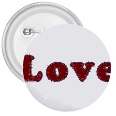 Love Typography Text Word 3  Button