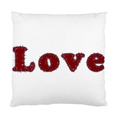 Love Typography Text Word Cushion Case (two Sided)  by dflcprints