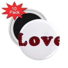 Love Typography Text Word 2 25  Button Magnet (10 Pack)