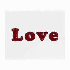 Love Typography Text Word Glasses Cloth (small, Two Sided) by dflcprints