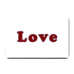 Love Typography Text Word Small Door Mat