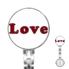 Love Typography Text Word Stainless Steel Nurses Watch