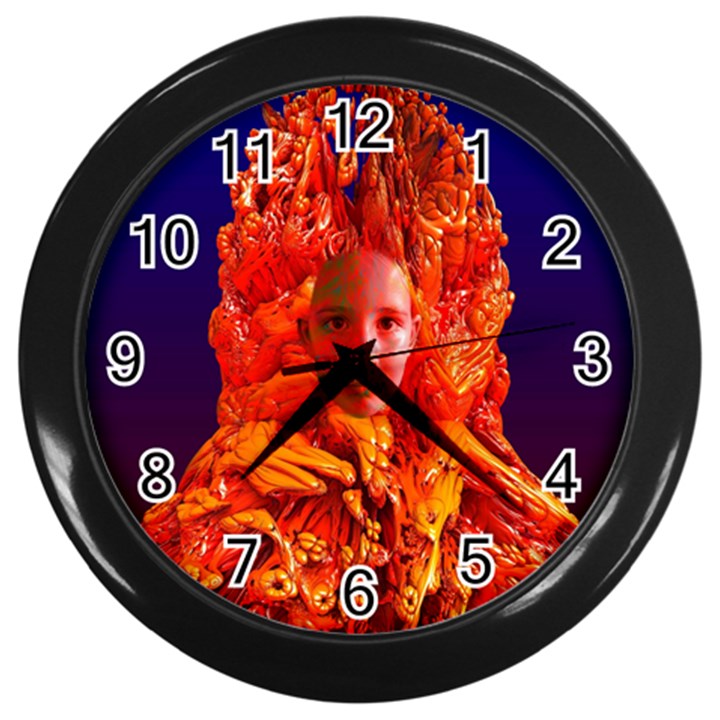 Organic Meditation Wall Clock (Black)