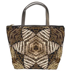 Golden Animal Print Pattern  Bucket Handbag by OCDesignss