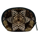 Golden Animal Print Pattern  Accessory Pouch (Medium) Back