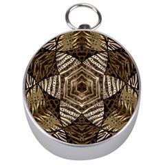 Golden Animal Print  Silver Compass by OCDesignss