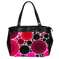 Retro Polka Dot  Oversize Office Handbag (two Sides) by OCDesignss