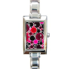 Retro Polka Dot  Rectangular Italian Charm Watch by OCDesignss