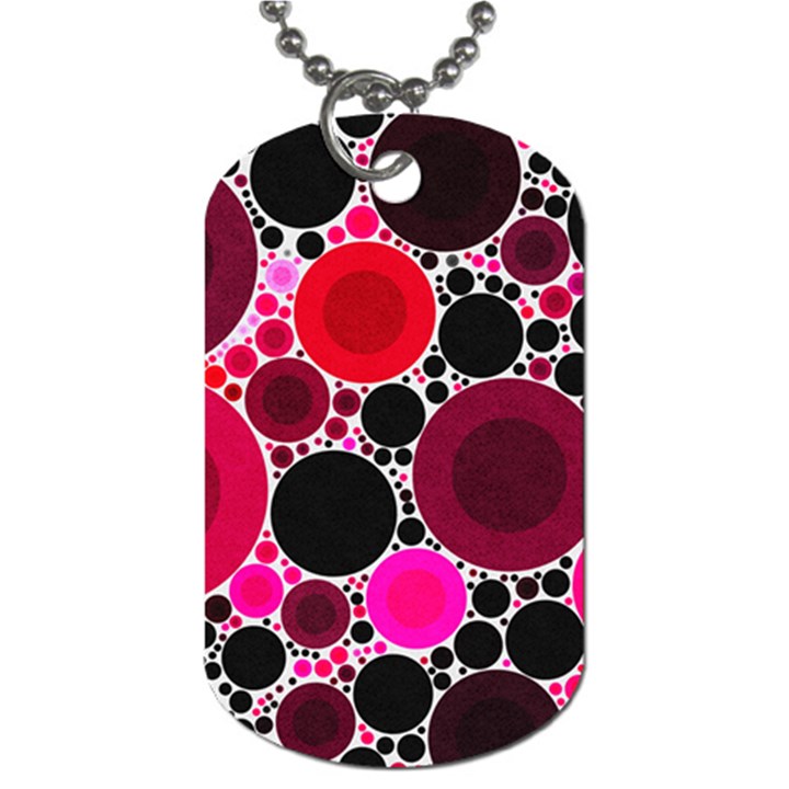 Retro Polka Dot  Dog Tag (Two-sided) 