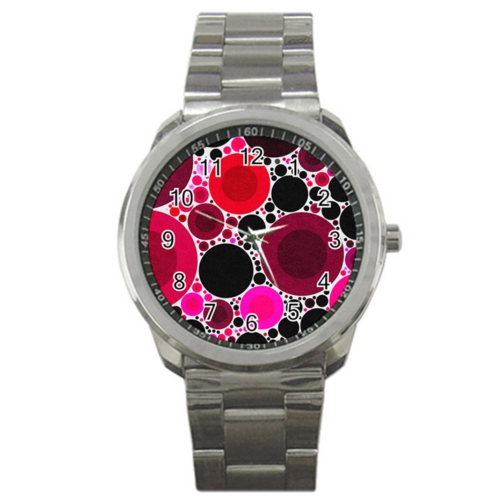 Retro Polka Dot  Sport Metal Watch