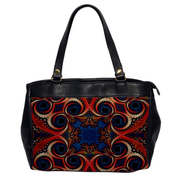 Beautiful Fractal Kelidescopee  Oversize Office Handbag (One Side)