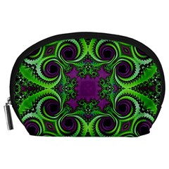 Purple Meets Green Accessory Pouch (large) by OCDesignss