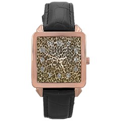 Chocolate Leopard  Rose Gold Leather Watch  by OCDesignss