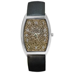 Chocolate Leopard  Tonneau Leather Watch by OCDesignss