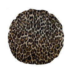 Chocolate Leopard  15  Premium Round Cushion  by OCDesignss