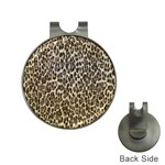 Chocolate Leopard  Hat Clip with Golf Ball Marker Front