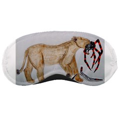 Giant Spider Fights Lion  Sleeping Mask by creationtruth