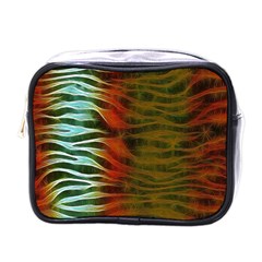 Earthy Zebra Mini Travel Toiletry Bag (one Side) by OCDesignss