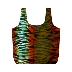 Earthy Zebra Reusable Bag (m) by OCDesignss