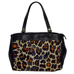 Cheetah Abstract Oversize Office Handbag (One Side)