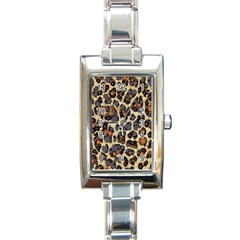 Cheetah Abstract Rectangular Italian Charm Watch by OCDesignss