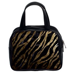 Gold Zebra  Classic Handbag (two Sides) by OCDesignss