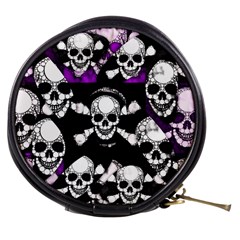 Purple Haze Skull And Crossbones  Mini Makeup Case by OCDesignss