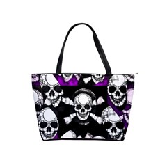 Purple Haze Skull And Crossbones  Large Shoulder Bag by OCDesignss