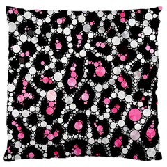 Pink Cheetah Bling Large Cushion Case (single Sided)  by OCDesignss
