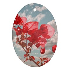 Flowers In The Sky Oval Ornament by dflcprints