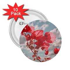 Flowers In The Sky 2 25  Button (10 Pack) by dflcprints
