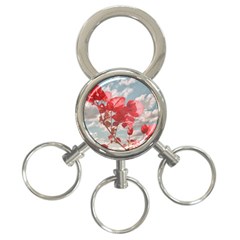 Flowers In The Sky 3-ring Key Chain