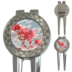Flowers In The Sky Golf Pitchfork & Ball Marker by dflcprints