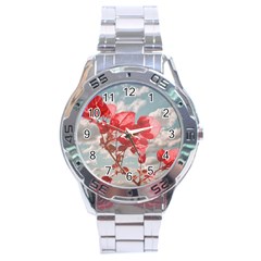 Flowers In The Sky Stainless Steel Watch by dflcprints