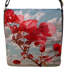 Flowers In The Sky Flap Closure Messenger Bag (small) by dflcprints