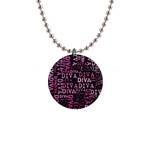 Diva  Button Necklace Front