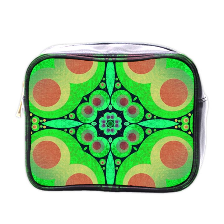 Neon Green  Mini Travel Toiletry Bag (One Side)