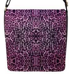 Pink Leopard  Flap Closure Messenger Bag (small) by OCDesignss