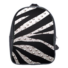 Metal Zebra  School Bag (large) by OCDesignss