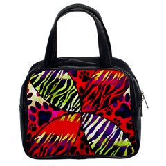 Crazy Animal Print Lady  Classic Handbag (two Sides) by OCDesignss