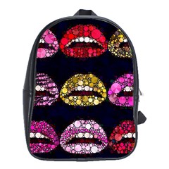 Bling Lips  School Bag (large) by OCDesignss