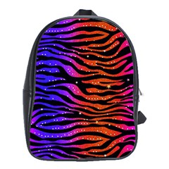 Rainbow Zebra  School Bag (xl)