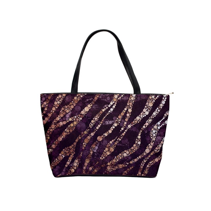 Lavender Gold Zebra  Large Shoulder Bag