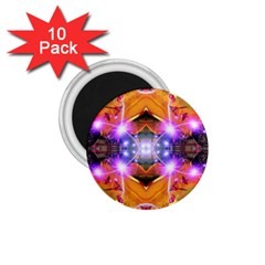 Abstract Flower 1 75  Button Magnet (10 Pack)